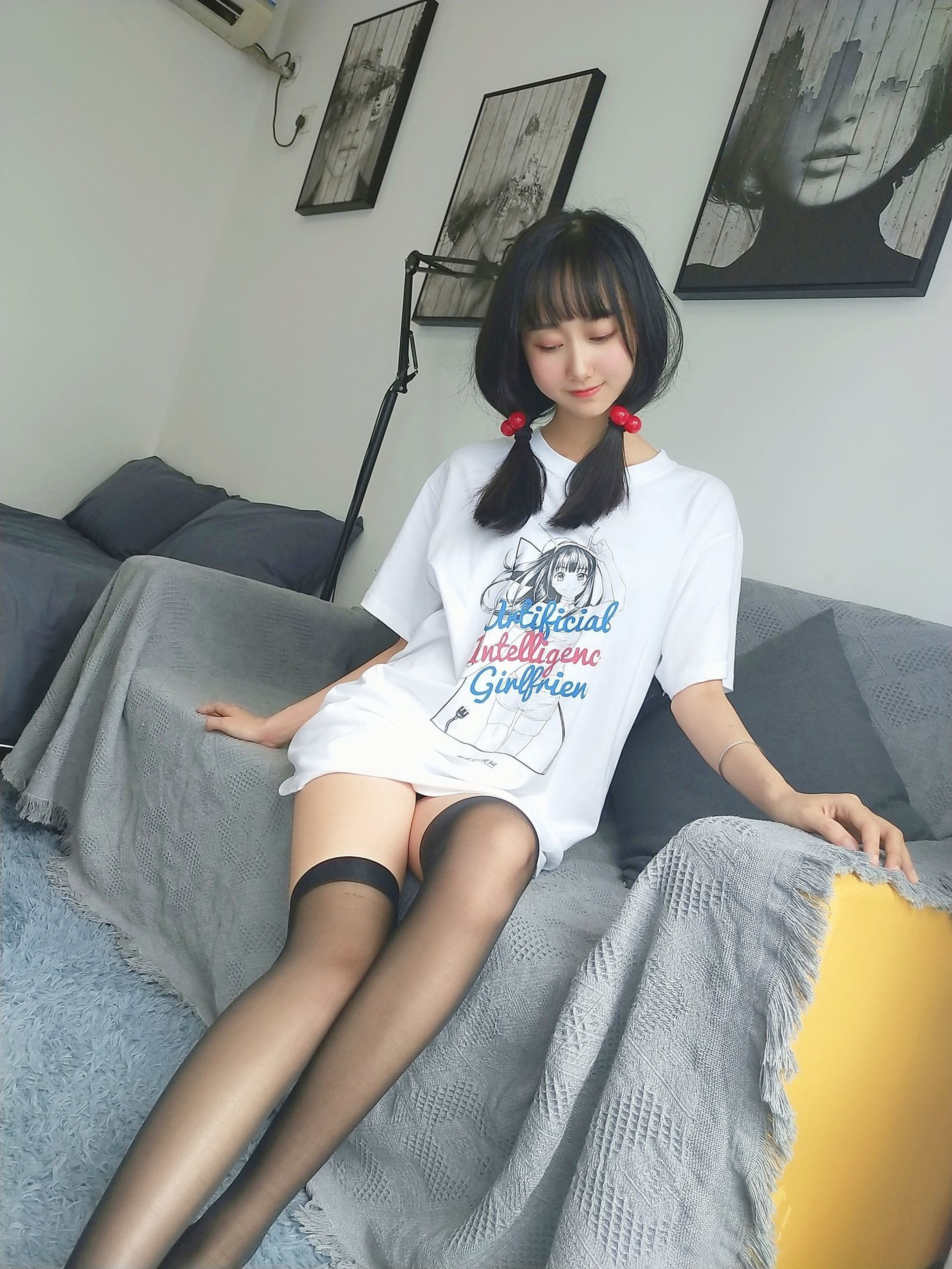 图片[1]-木棉棉 – NO.050 木绵绵OwO 智能型彼女-T恤[22P]-XikXak
